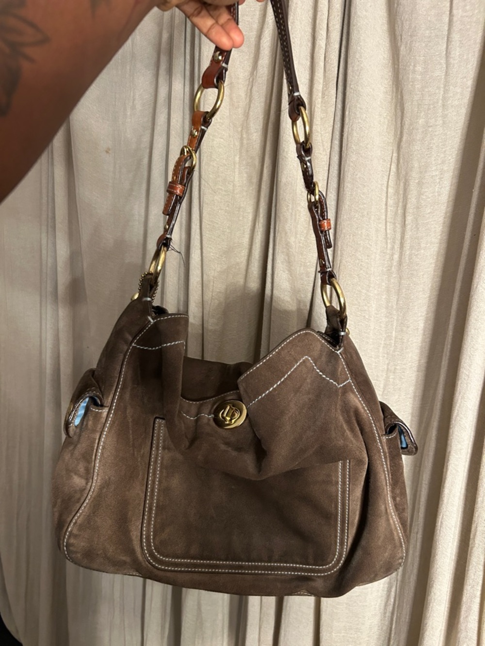 suede coach bag